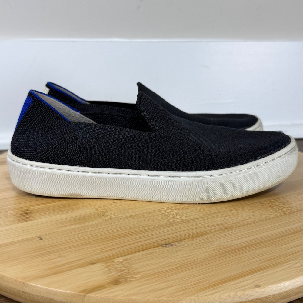 Rothys The Sneaker Women 5 Black Slip On Knit Washable Casual Shoes Eco-Friendly
